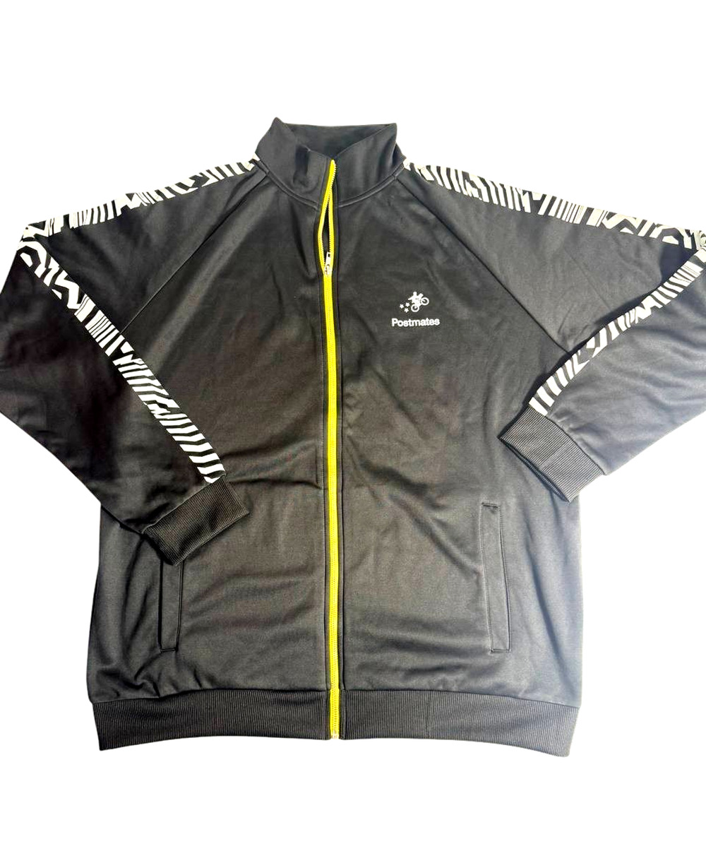 Postmates Full Zip Track Jacket Men’s Gray Athletic Workwear Size M/L